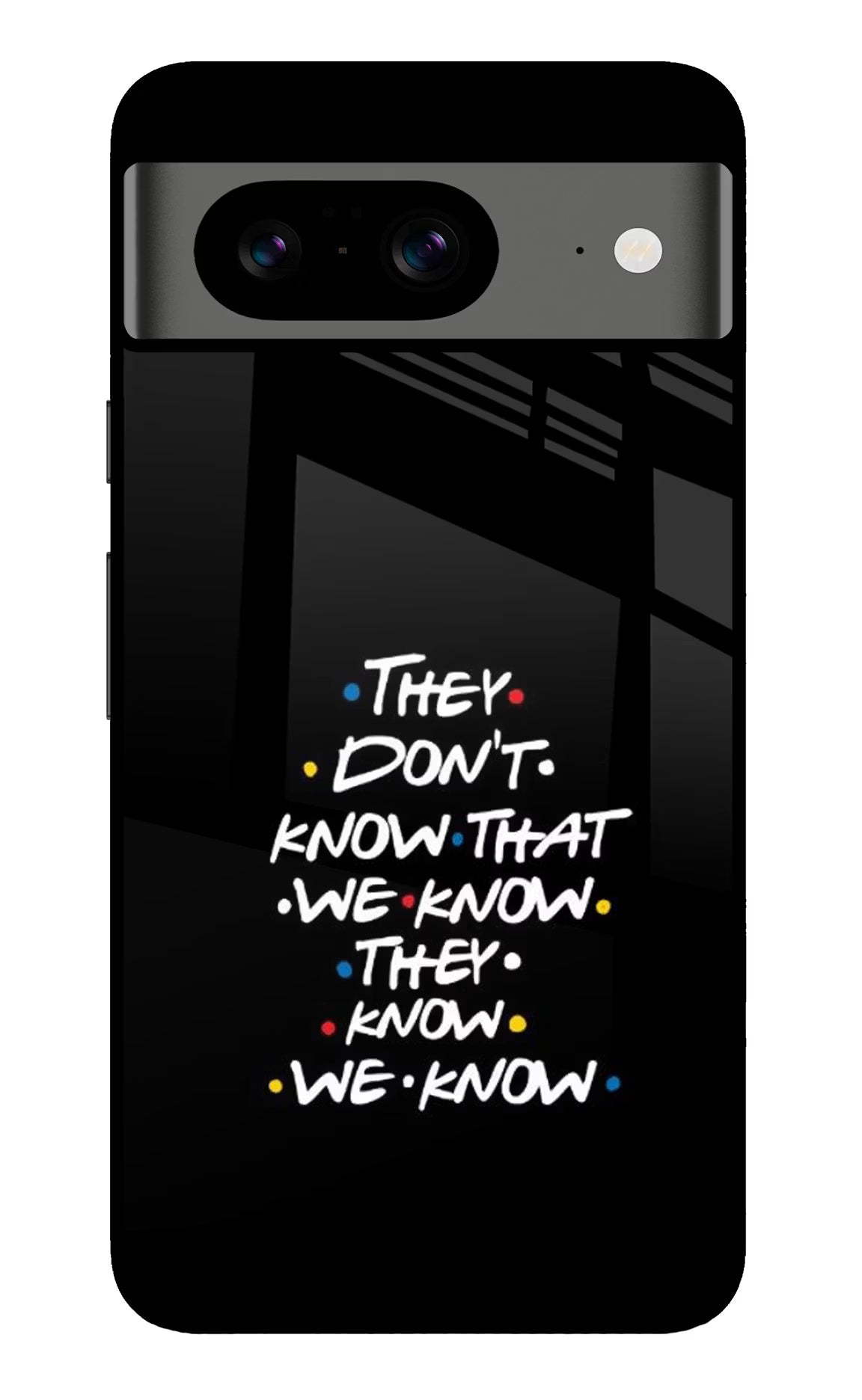 FRIENDS Dialogue Google Pixel 8 Glass Case Back Cover by Casekaro