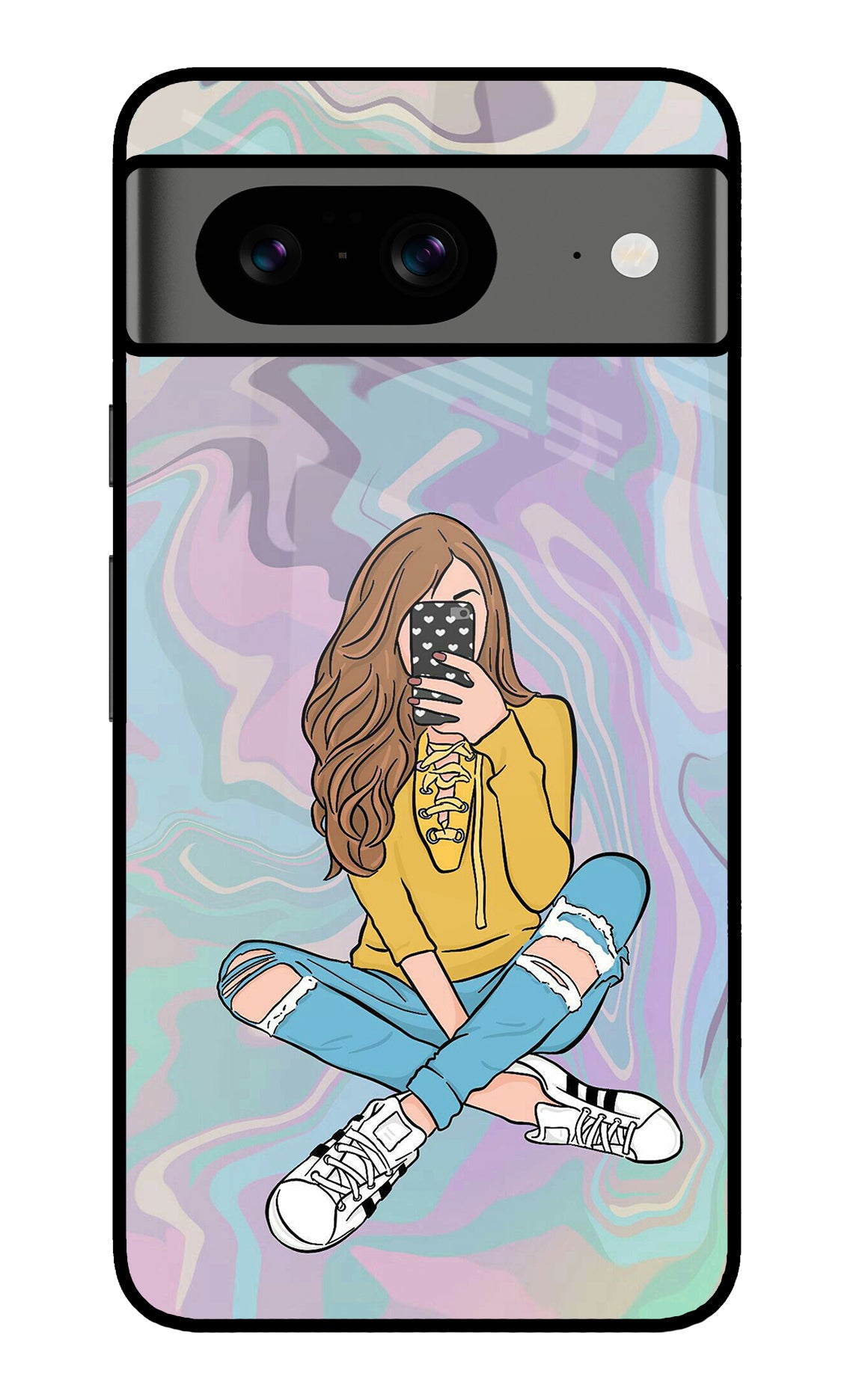 Selfie Girl Google Pixel 8 Back Cover