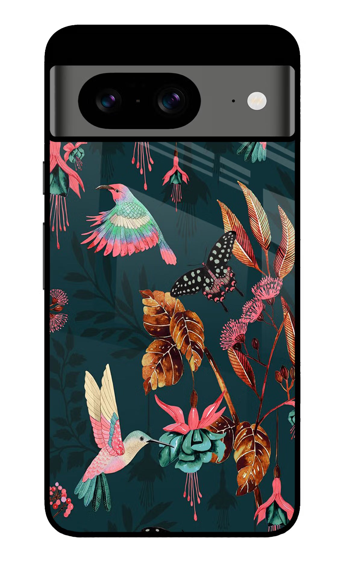 Birds Google Pixel 8 Glass Case Back Cover by Casekaro