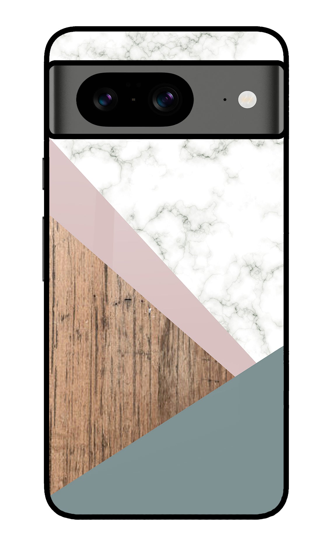 Marble wood Abstract Google Pixel 8 Back Cover