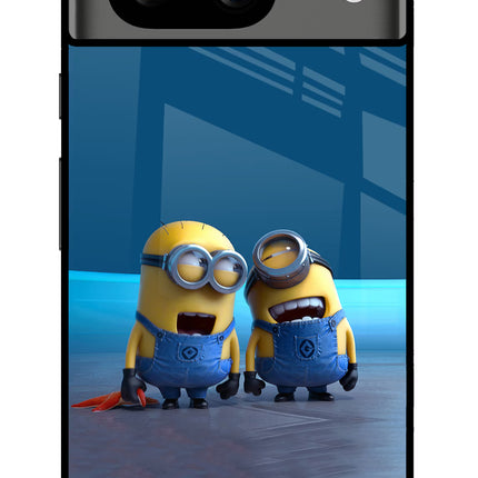 Minion Laughing Google Pixel 8 Glass Case