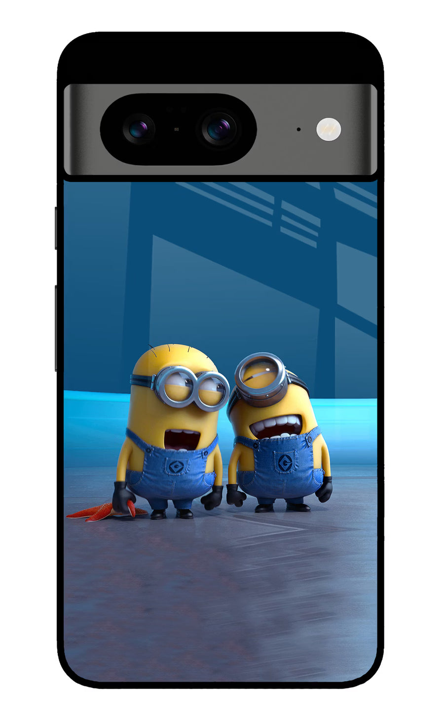 Minion Laughing Google Pixel 8 Back Cover, Glass case