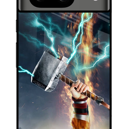 Thor Hammer Mjolnir Google Pixel 8 Glass Case