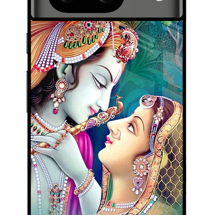 Lord Radha Krishna Google Pixel 8 Glass Case