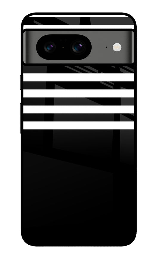 Black and White Print Google Pixel 8 Glass Case