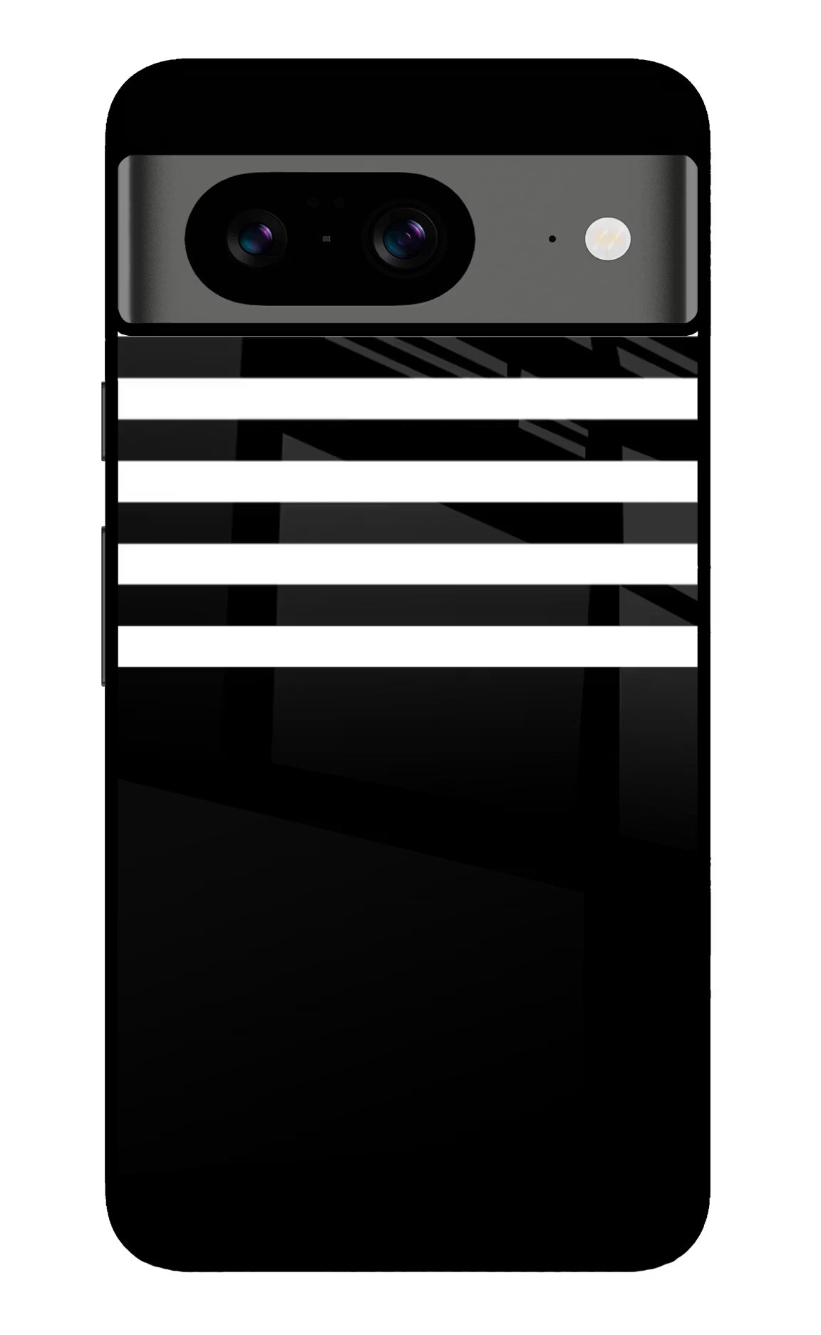 Black and White Print Google Pixel 8 Glass Case