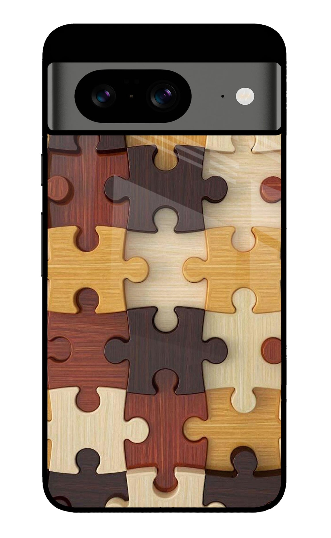 Wooden Puzzle Google Pixel 8 Back Cover