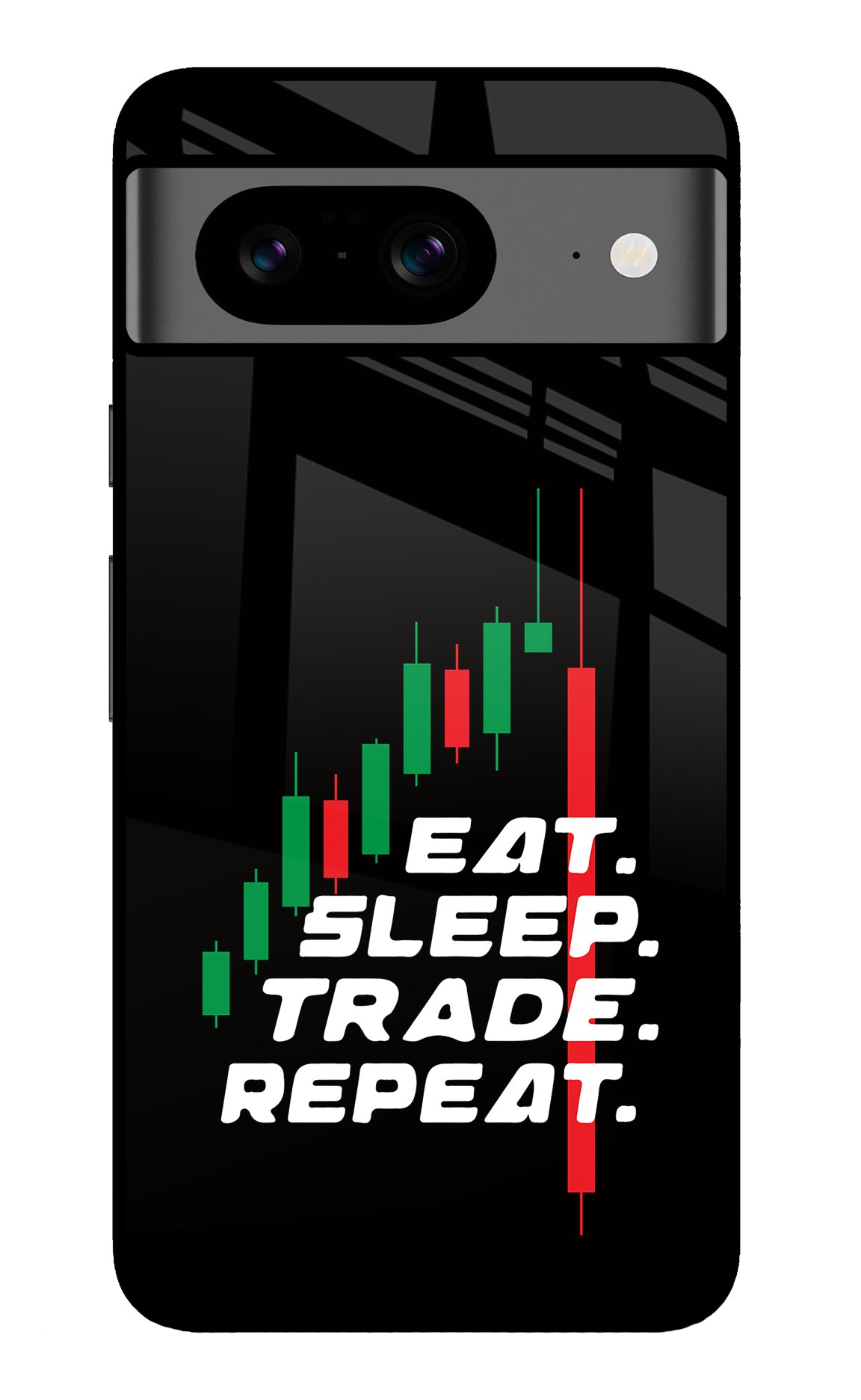 Eat Sleep Trade Repeat Google Pixel 8 Back Cover