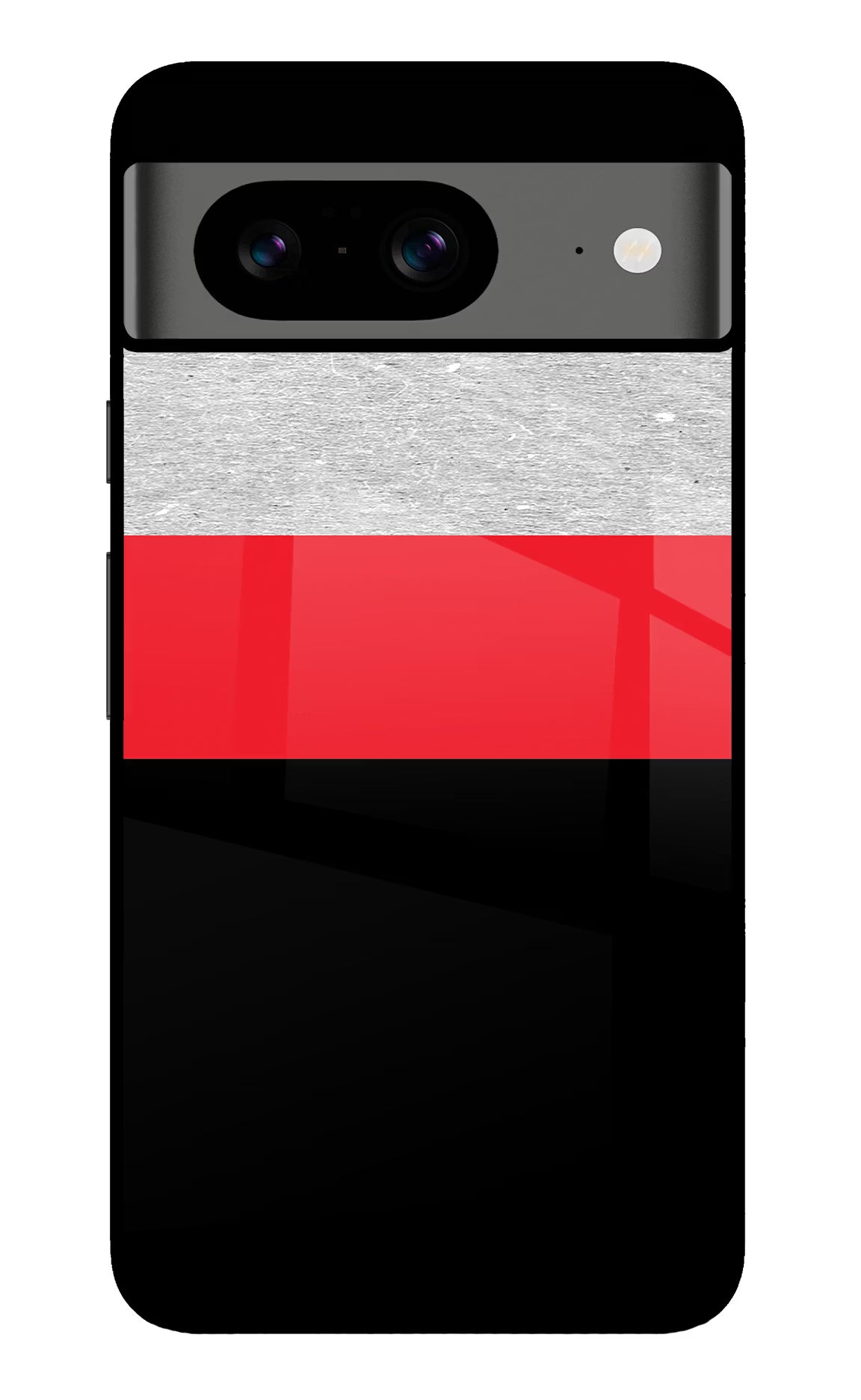 Tri Color Pattern Google Pixel 8 Glass Case