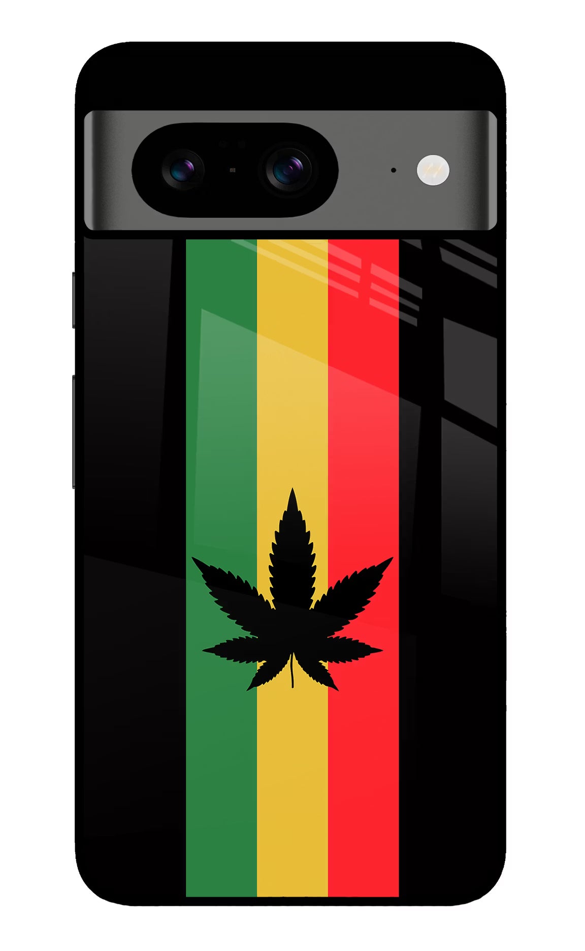 Weed Flag Google Pixel 8 Glass Case Back Cover by Casekaro