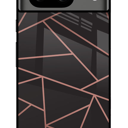 Geometric Pattern Google Pixel 8 Glass Case Back Cover by Casekaro