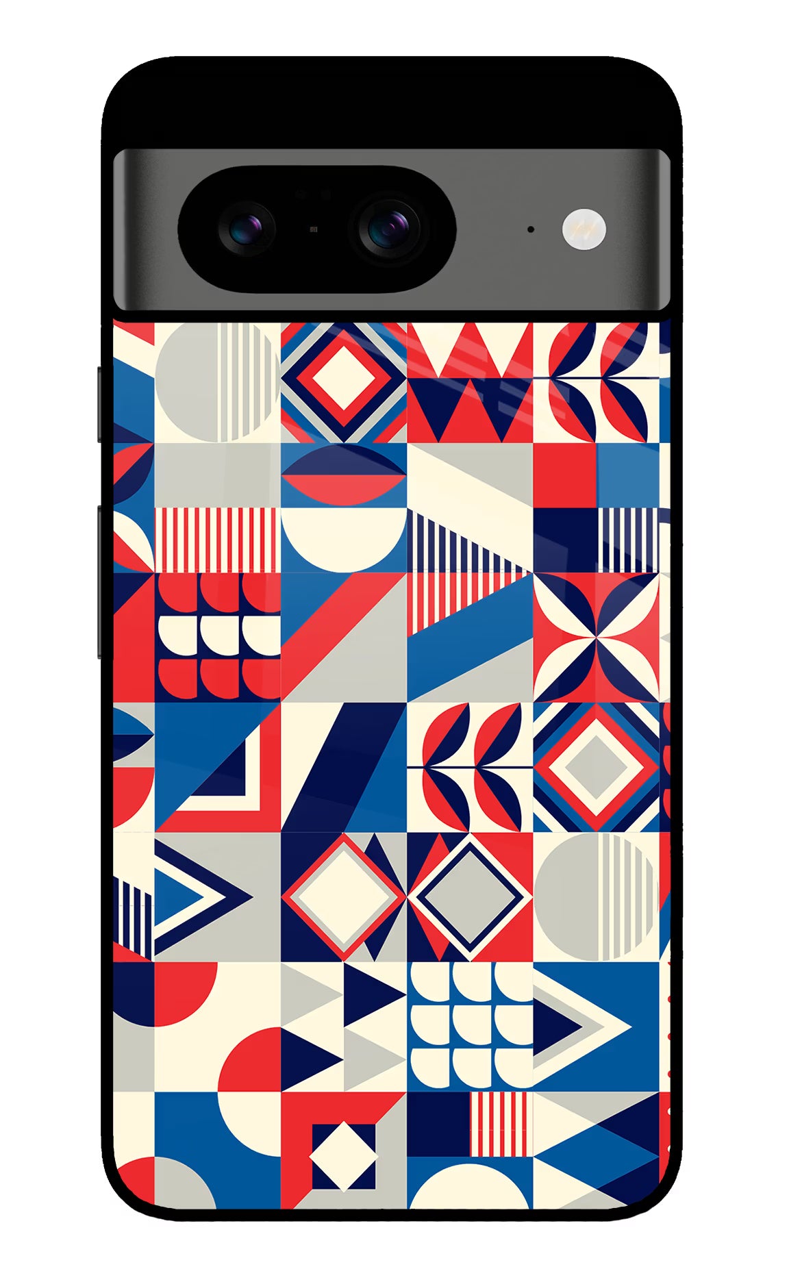 Colorful Pattern Google Pixel 8 Glass Case Back Cover by Casekaro