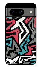 Geometric Graffiti Google Pixel 8 Glass Case