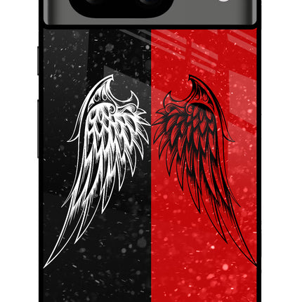 Wings Google Pixel 8 Glass Case Back Cover by Casekaro