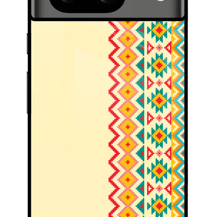 Ethnic Seamless Google Pixel 8 Glass Case Back Cover by Casekaro