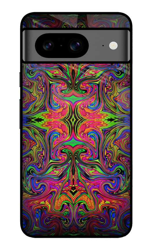 Psychedelic Art Google Pixel 8 Glass Case