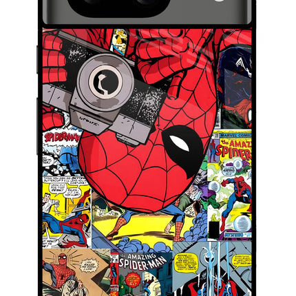 Spider Man Google Pixel 8 Glass Case