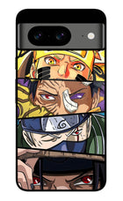 Naruto Character Google Pixel 8 Glass Case Back Cover by Casekaro
