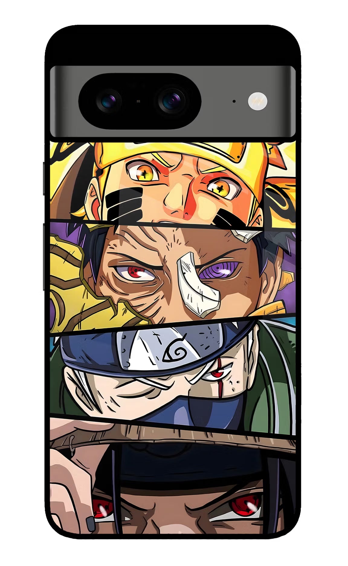 Naruto Character Google Pixel 8 Glass Case Back Cover by Casekaro