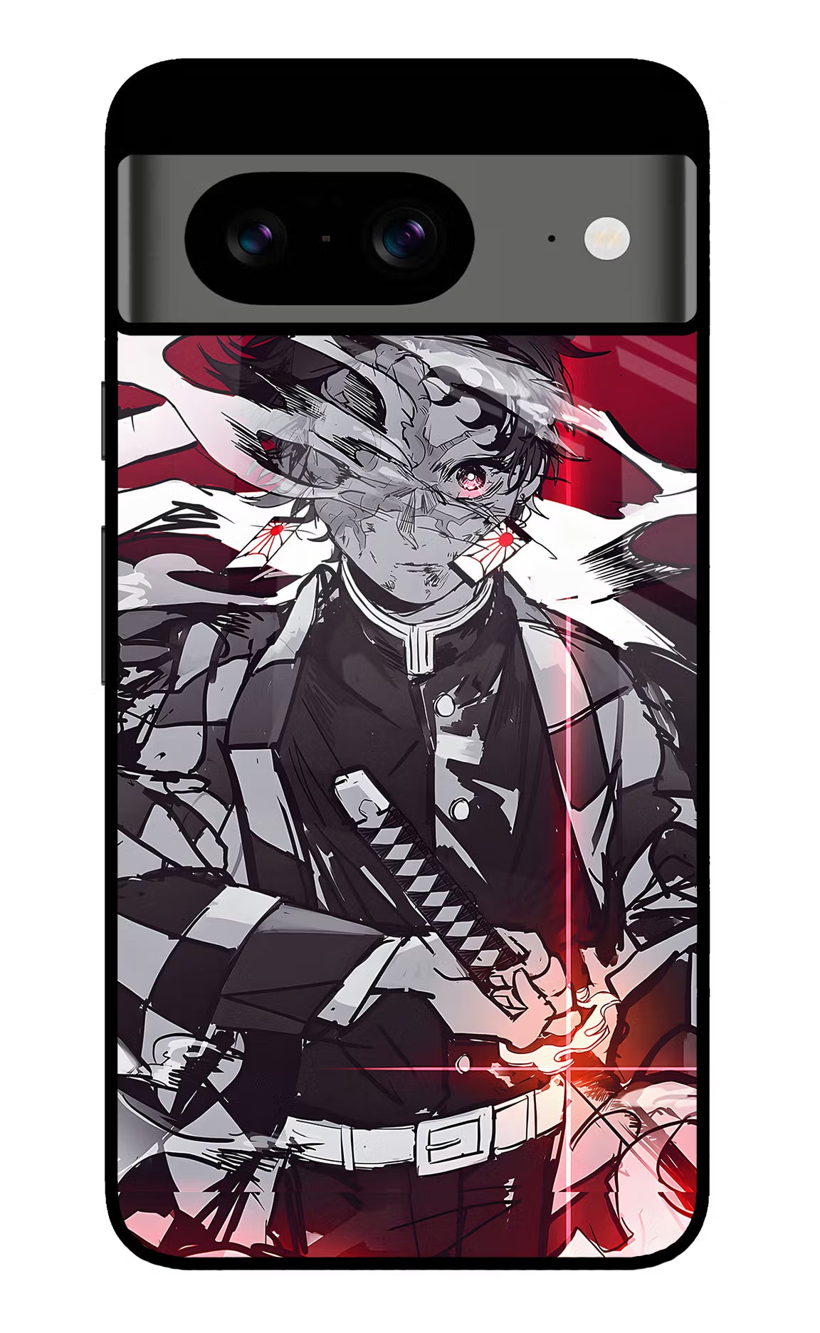 Demon Slayer Google Pixel 8 Glass Case Back Cover by Casekaro