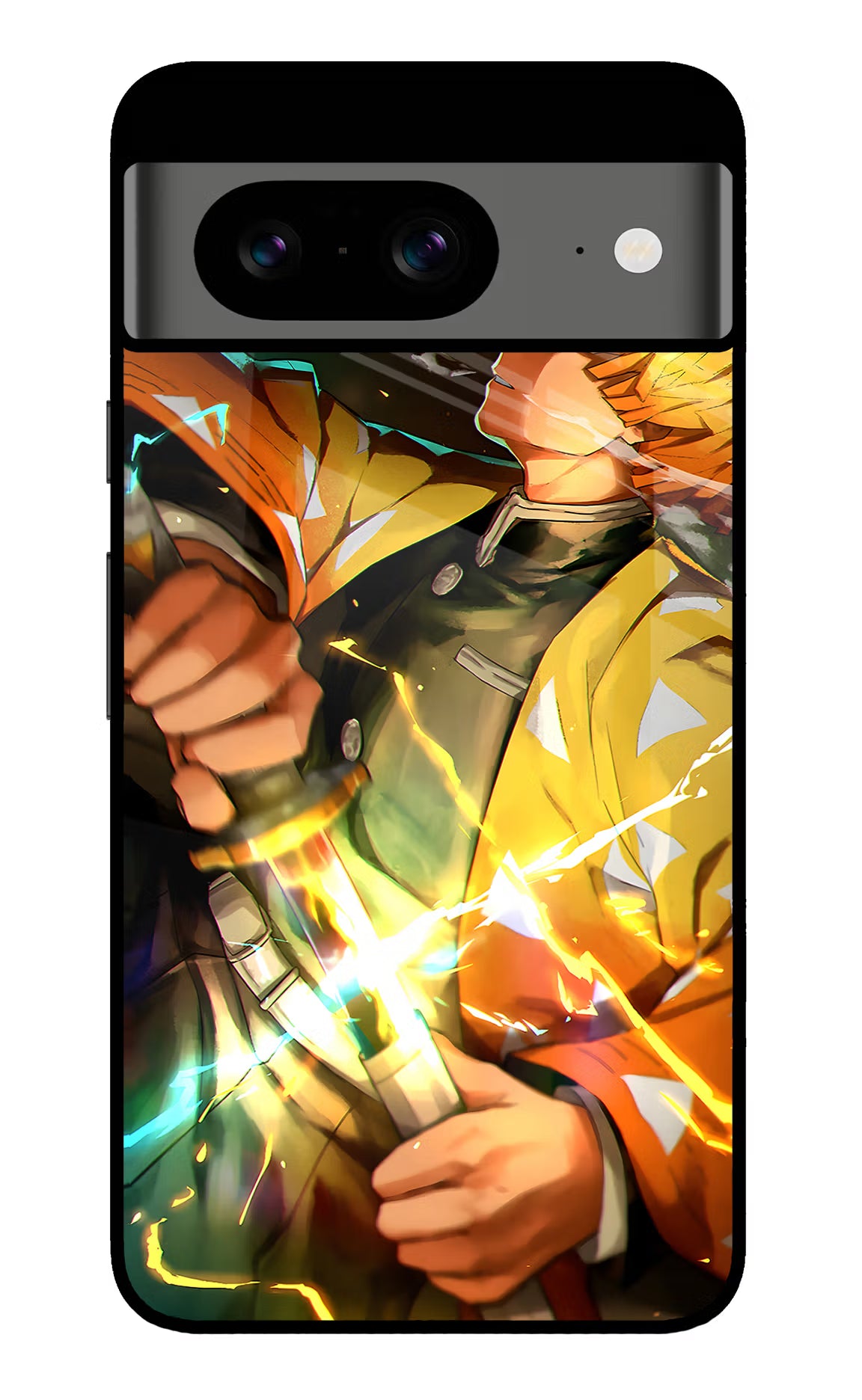 Demon Slayer Google Pixel 8 Glass Case Back Cover by Casekaro