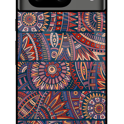 African Culture Design Google Pixel 8 Glass Case Back Cover by Casekaro