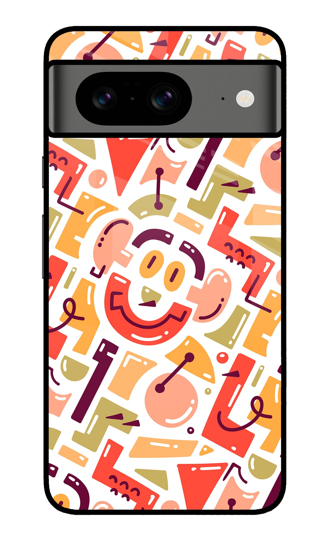 Doodle Pattern Google Pixel 8 Back Cover