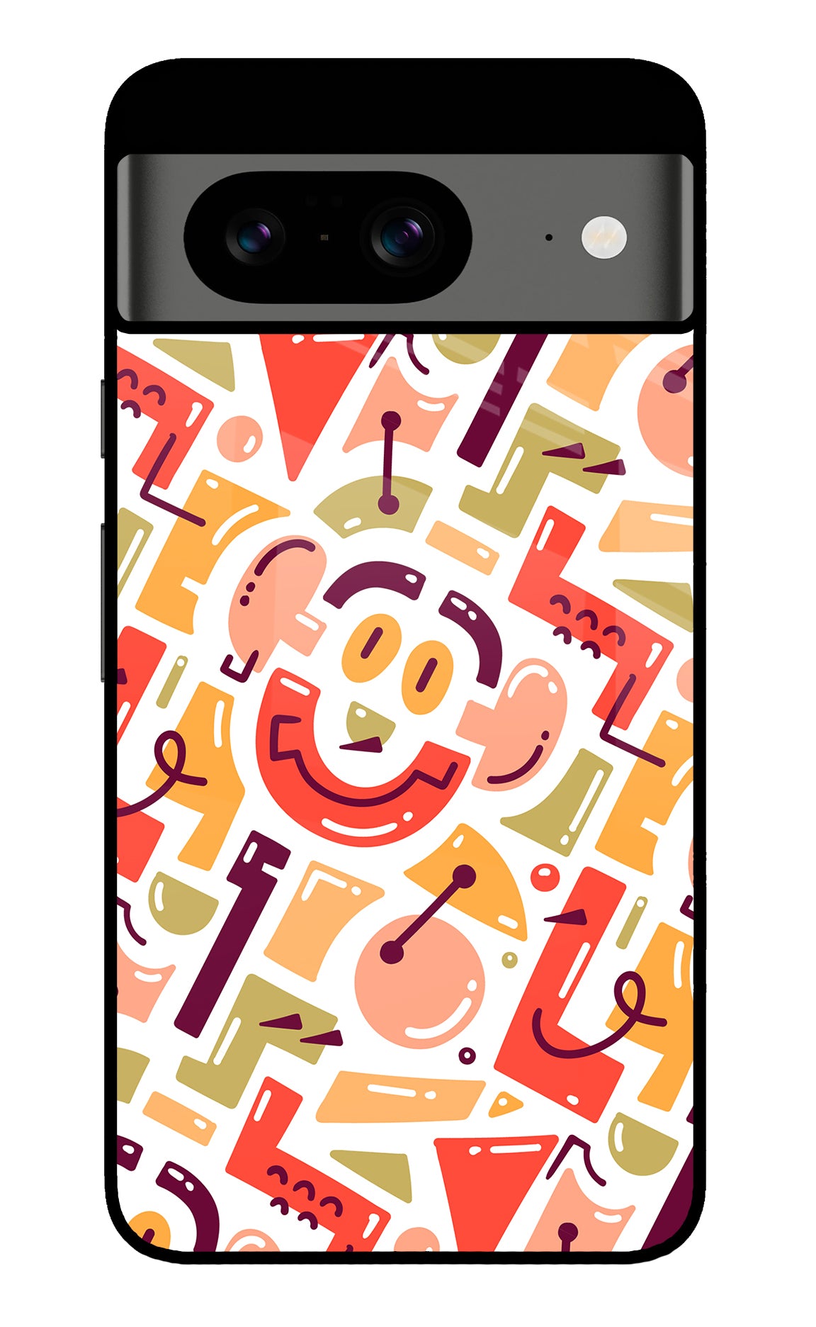 Doodle Pattern Google Pixel 8 Back Cover