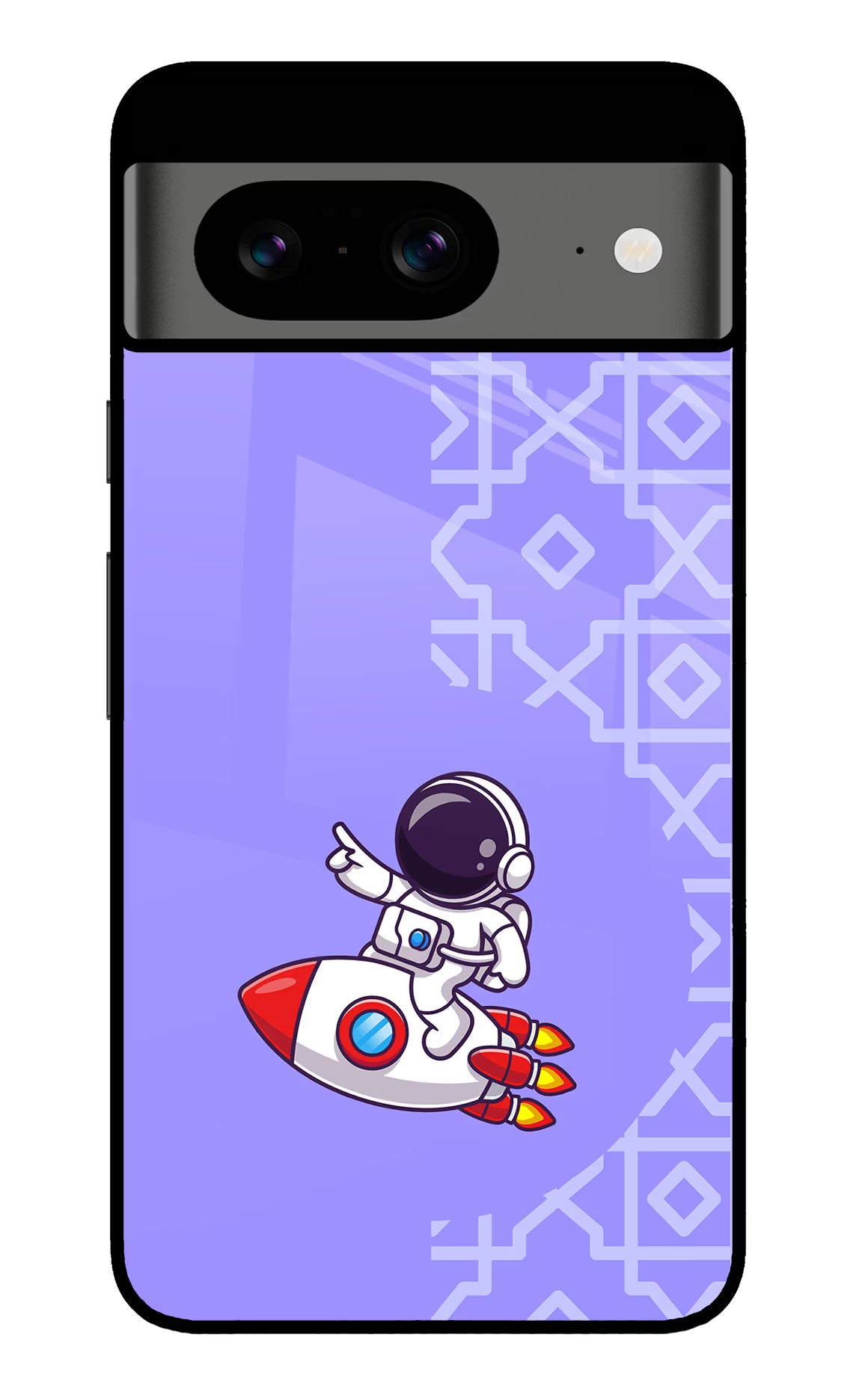Cute Astronaut Google Pixel 8 Glass Case Back Cover by Casekaro