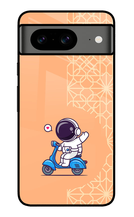 Cute Astronaut Riding Google Pixel 8 Glass Case