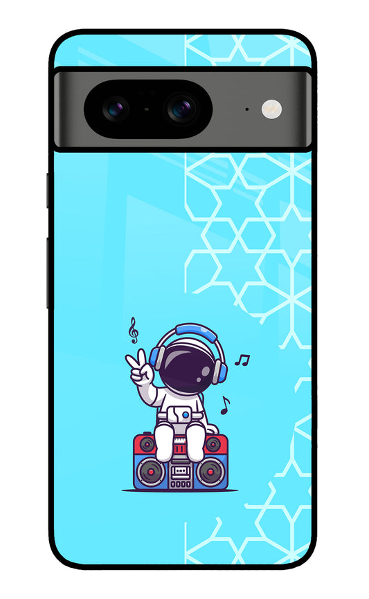 Cute Astronaut Chilling Google Pixel 8 Glass Case