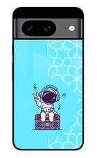 Cute Astronaut Chilling Google Pixel 8 Glass Case
