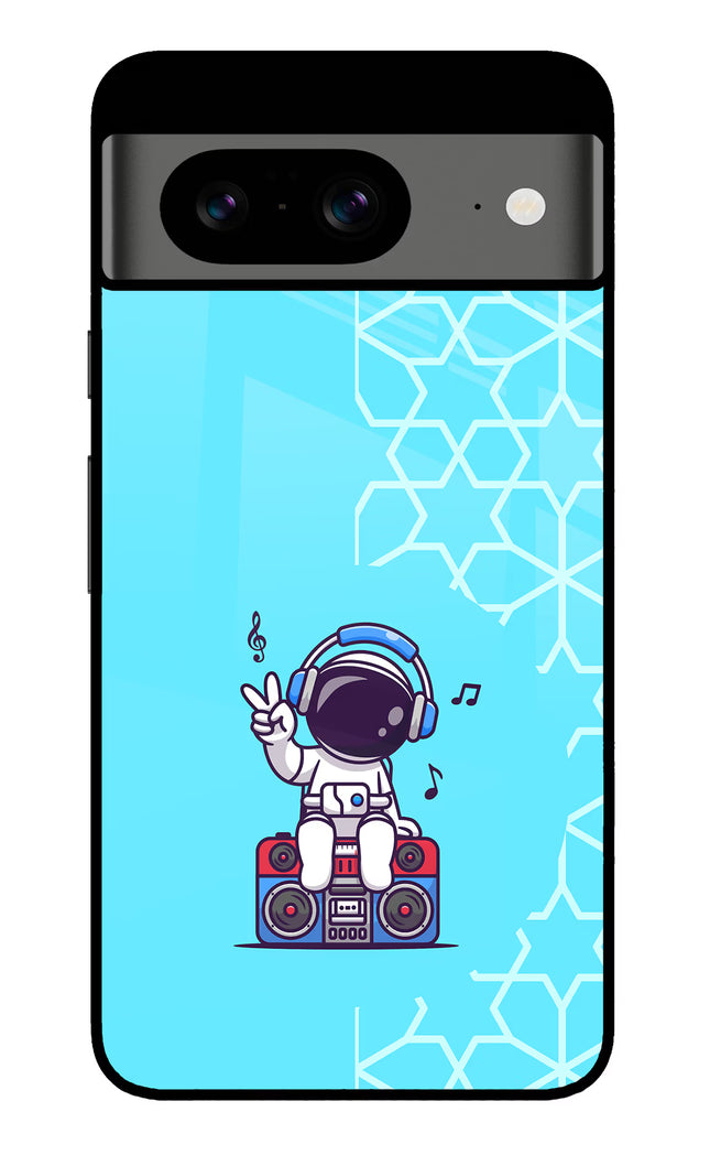 Cute Astronaut Chilling Google Pixel 8 Glass Case