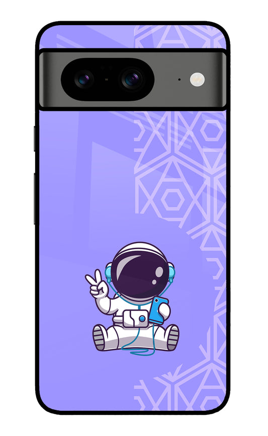 Cute Astronaut Chilling Google Pixel 8 Glass Case