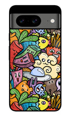 Veggie Doodle Google Pixel 8 Glass Case