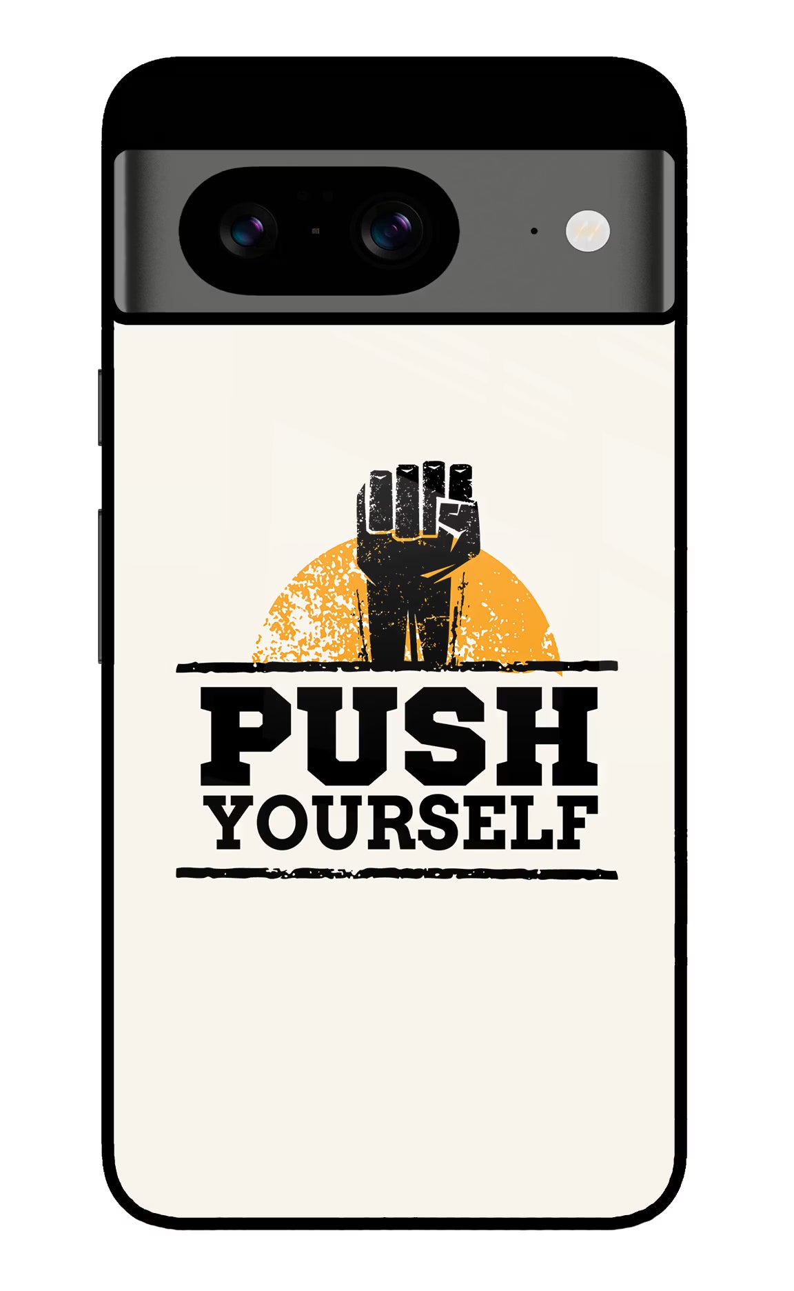 Push Yourself Google Pixel 8 Glass Case Back Cover by Casekaro