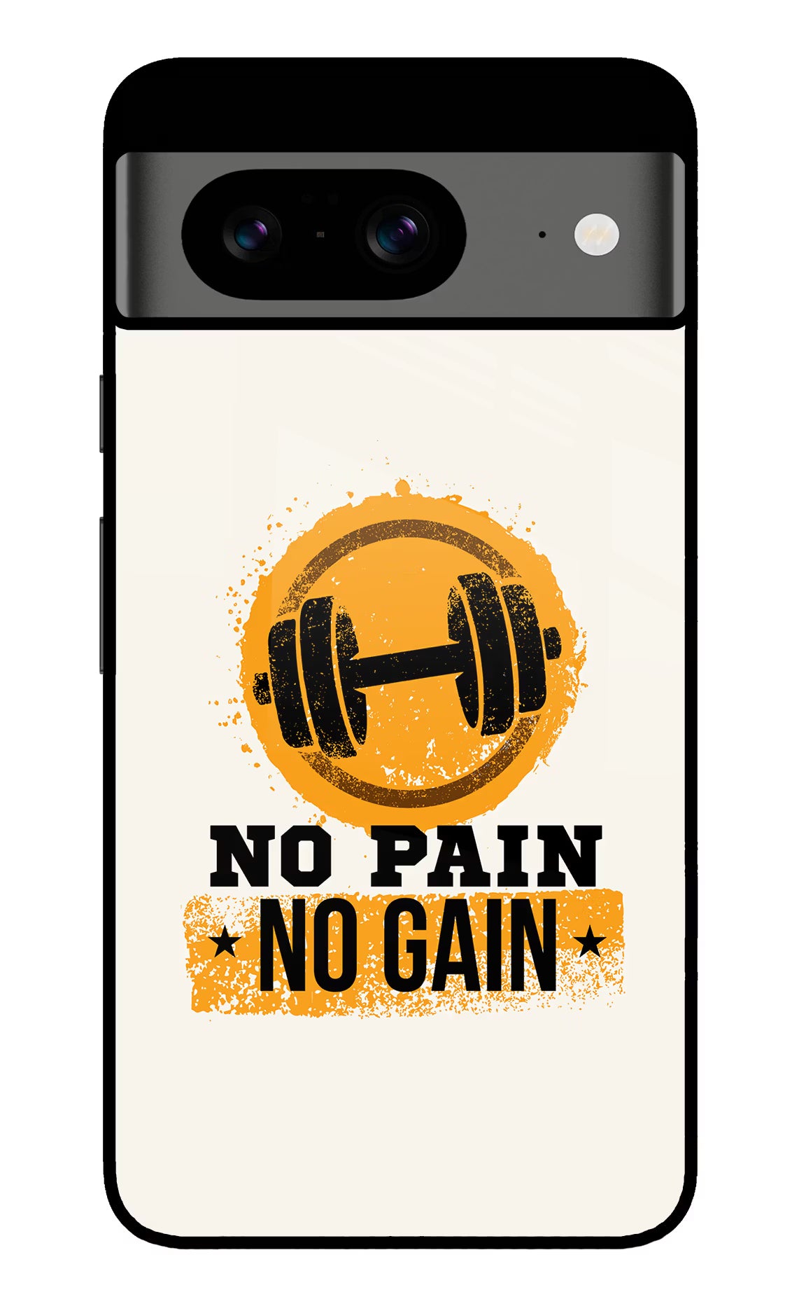 No Pain No Gain Google Pixel 8 Glass Case Back Cover by Casekaro