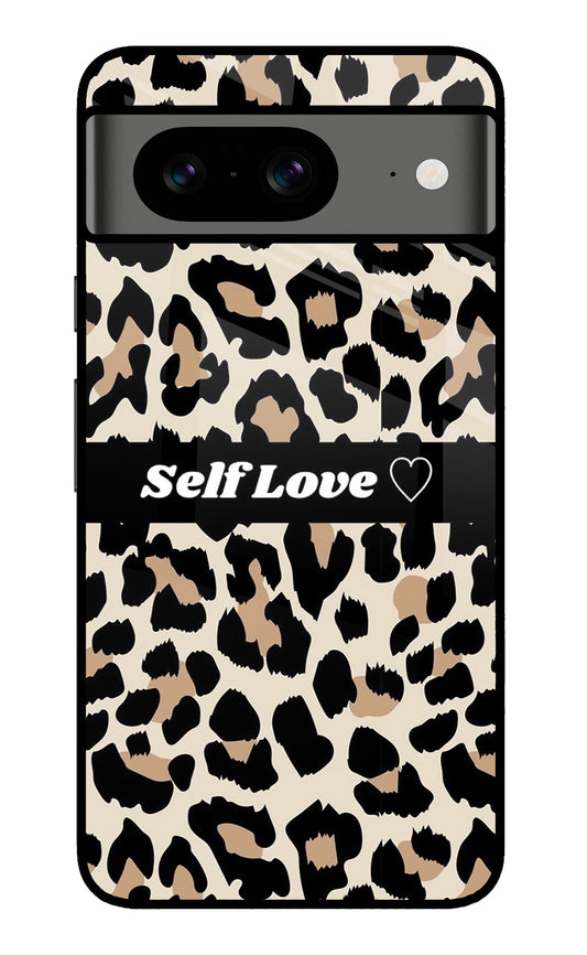 Leopard Print Self Love Google Pixel 8 Glass Case