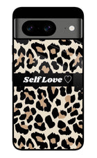 Leopard Print Self Love Google Pixel 8 Glass Case