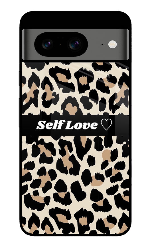 Leopard Print Self Love Google Pixel 8 Glass Case