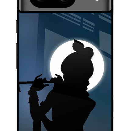 Shri Krishna Silhouette Google Pixel 8 Glass Case