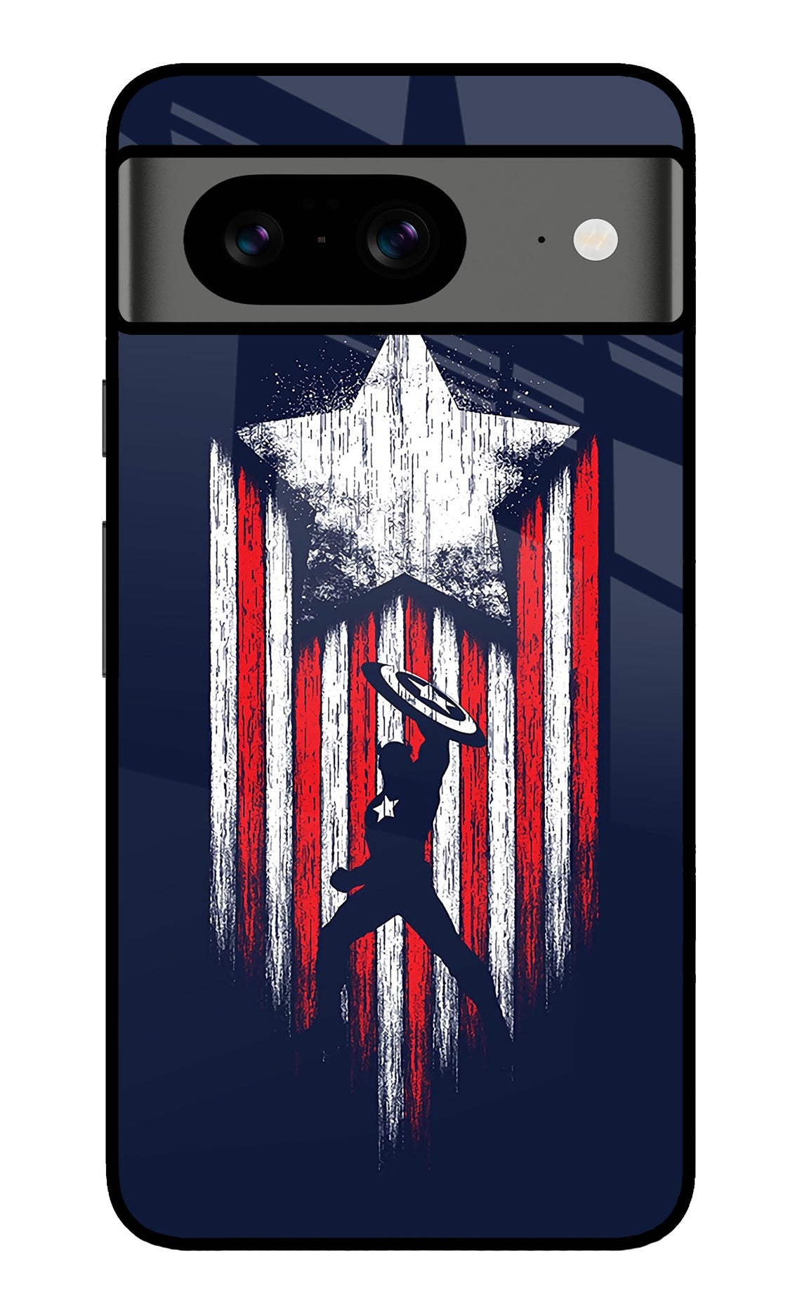 Captain America Marvel Art Google Pixel 8 Glass Case