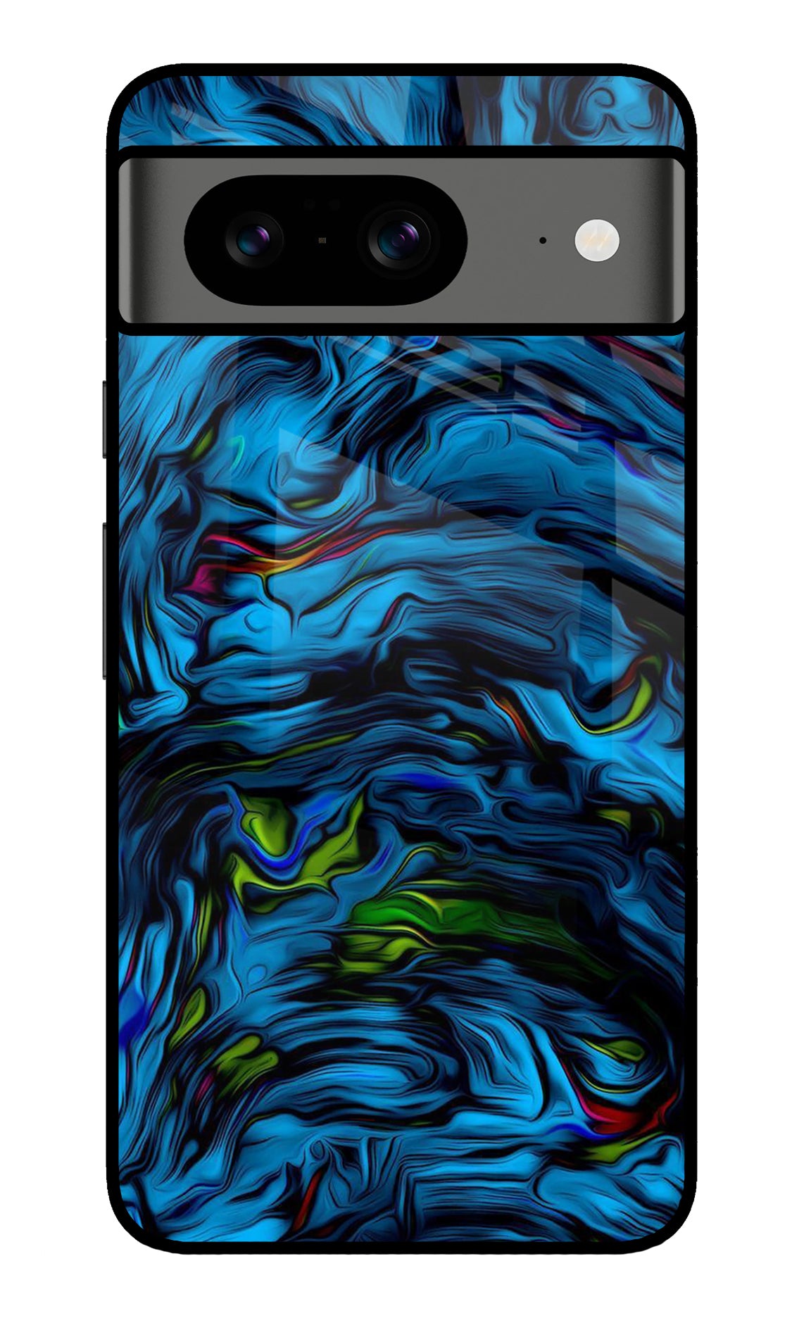 Dark Blue Abstract Google Pixel 8 Back Cover