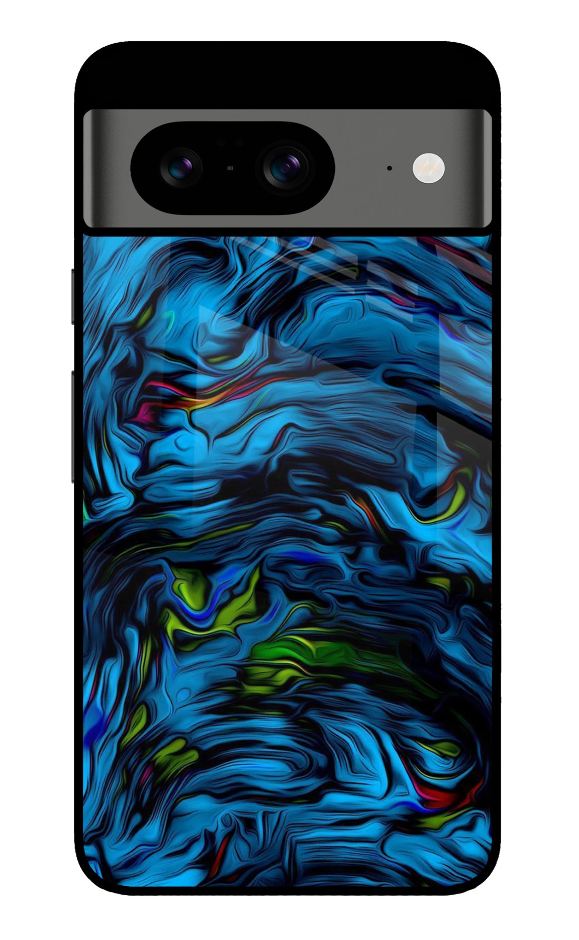 Dark Blue Abstract Google Pixel 8 Back Cover