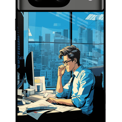 Focused Hustler (AI Generated) Google Pixel 8 Glass Case Back Cover by Casekaro