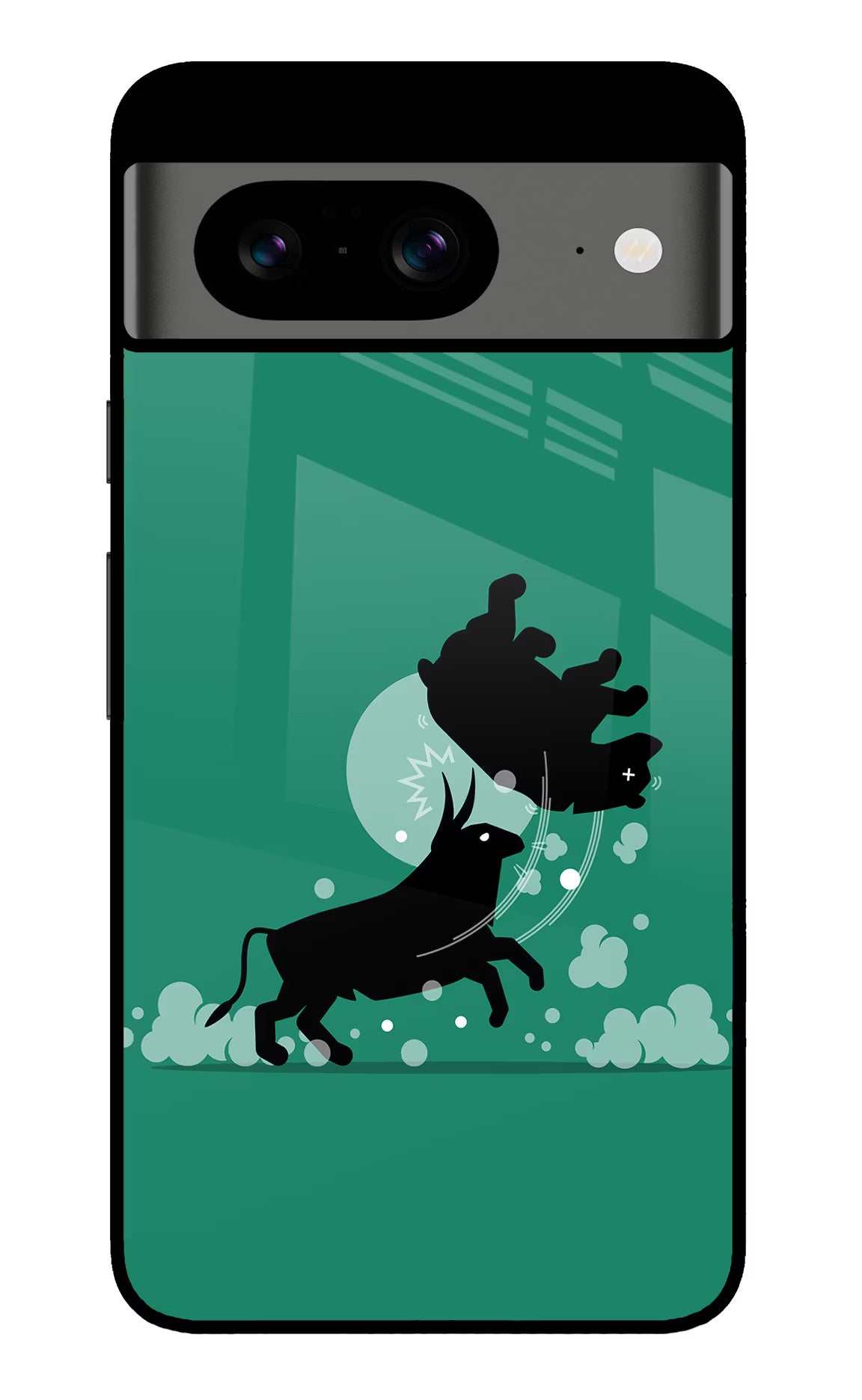 Bull Conqueror Google Pixel 8 Glass Case Back Cover by Casekaro