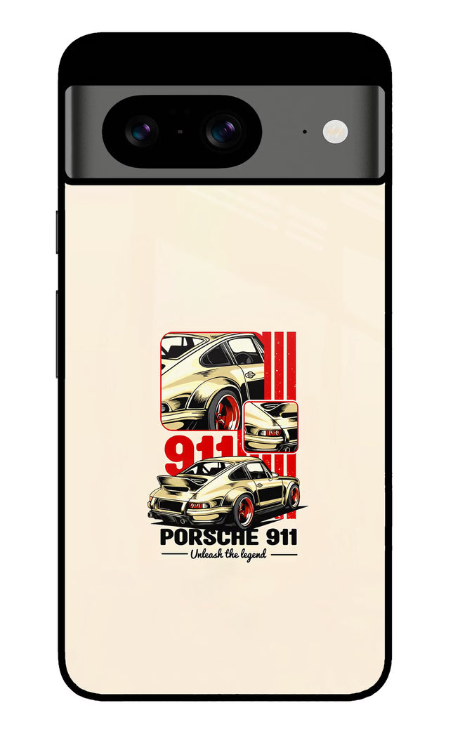 Classic Porsche 911 Google Pixel 8 Glass Case