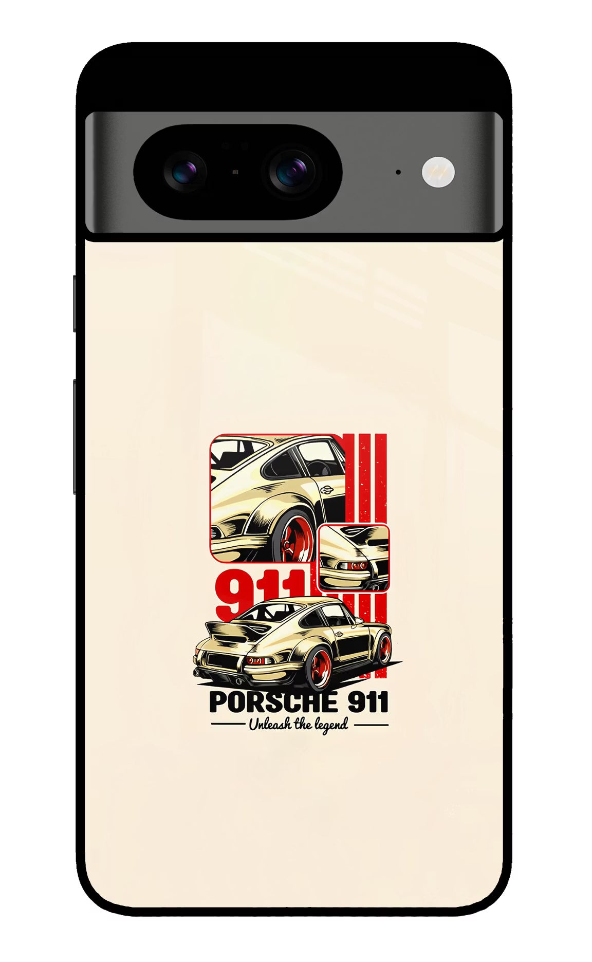 Classic Porsche 911 Google Pixel 8 Glass Case Back Cover by Casekaro
