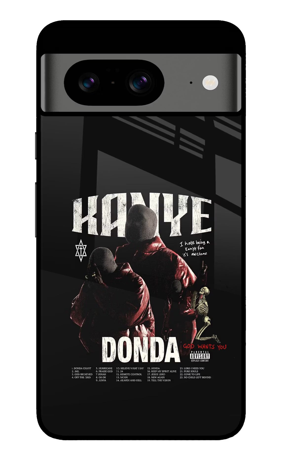 Donda Kanye West Google Pixel 8 Glass Case Back Cover by Casekaro