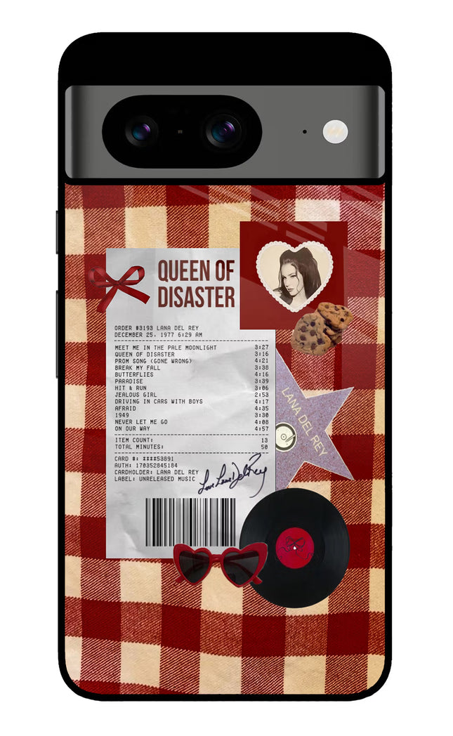 Queen of Disaster Google Pixel 8 Glass Case